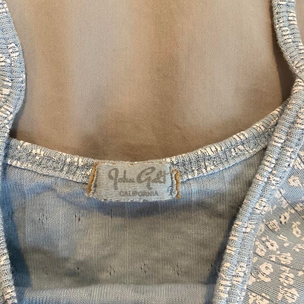 Brandy-melville Women's Blue and White Vest - Picture 4 of 4